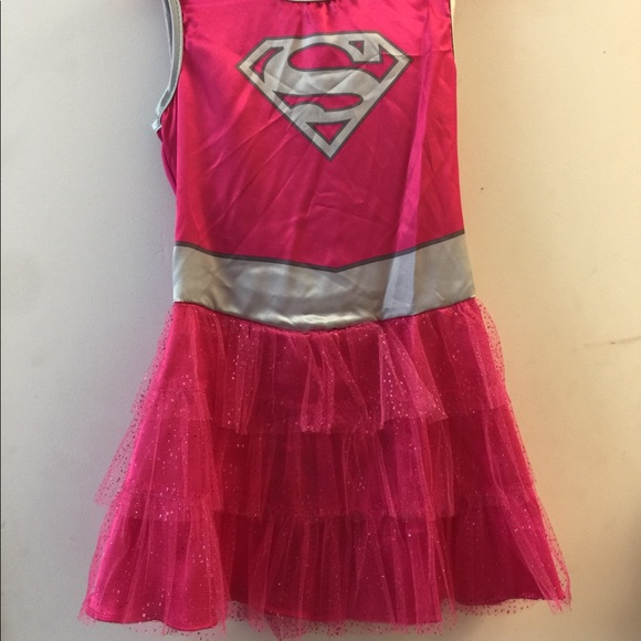 Pink Supergirl Child's Costume, Medium (8-10) - Picture 2 of 6
